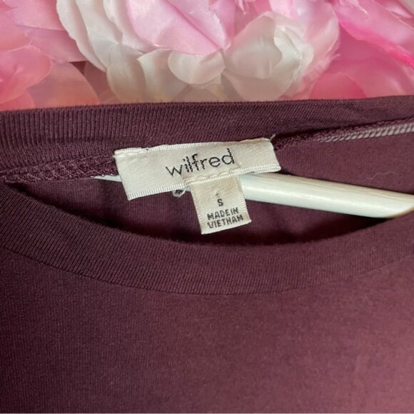 Wilfred Ruffle Bottom Long Sleeve Shirt Sz S - Picture 3 of 5